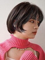 ロルド(Rold)&nbsp;暗髪くすみカラーミニボブマッシュルームヘア30代40代50代