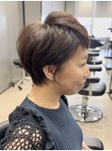 40代50代60代白髪マッシュショートボブ大人美人くびれ髪質改善