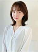 30代前下がりレイヤーボブで絶壁解消小頭効果のひし形シルエット