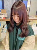 レイヤー×ワインレッド