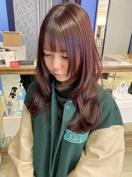 コワファースト 大分(COIFF1RST) レイヤー×ワインレッド