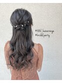 結婚式ハーフアップアレンジ/名定