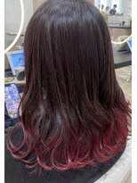 ブラウン(Brown)&nbsp;裾カラーピンク