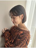切りっぱなしボブ顔まわりカット