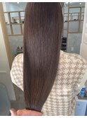 シルキーストレートロング×ホワイトグレージュ