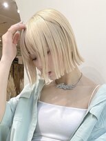 サンク 原宿 表参道(cinq)&nbsp;★ハイトーンカラーミルクティーベージュホワイトベージュカラー