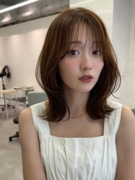 ポーチバイハニー オモテサンドウ(PORCH by HONEY omotesando) レイヤーカットくびれヘアアプリコットオレンジベージュ