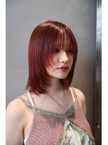 ロンドシエル 横浜(Lond ciel)&nbsp;レイヤーカット/レッドブラウン/ウルフレイヤー