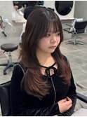 韓国レイヤーカット/顔周り/マロンベージュ/古荘竜生