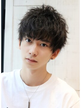 ネイビー(NAVY) スクラッチオーバーショート クセを活かしたカット＆セット