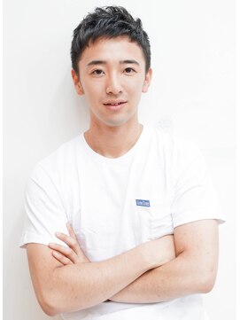 メリケンバーバーショップ コウベ(MERICAN BARBERSHOP KOBE) ツーブロックツイストパーマビジネスかき上げフェード#m74