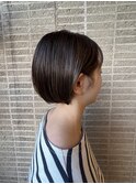 ウォームベージュ×ミニボブ