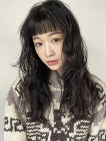 コフィー バイ メルト 吉祥寺(cofy by melt) 【中澤彩乃】オン眉ぱっつんワイドバング　黒髪ロング　暗髪