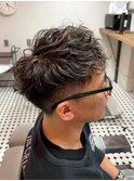 ツイストスパイラル スキンフェード ハイライト