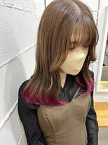 アルート 町田店(aroot)&nbsp;＊ベージュ×ピンク裾カラー＊