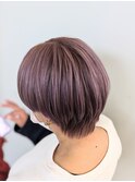 すっきりマッシュショート ピンクグレージュ  20代30代40代