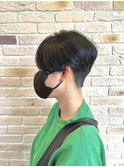 ハンサムショート|暗髪/センターパート/20代/30代/40代
