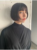 小顔補正立体カット×ナチュラル丸みボブ 10代20代30代40代50代