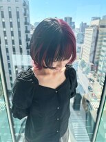 ギグスダブル 栄久屋大通店(gigs double)&nbsp;ツートンカラー/ピンクレッド