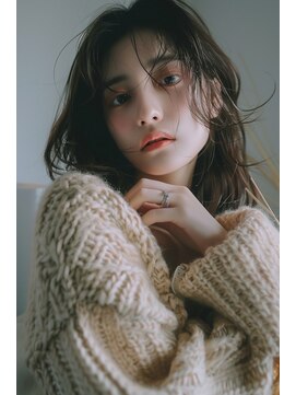 ラナ 新宿(lana) くびれミディアム/シースルーバング/顔まわり【lana hair 新宿】