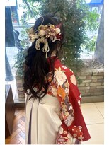 ファーレンピュアスウィート(fahren-pure-suite)&nbsp;袴スタイル編み込みハーフアップ