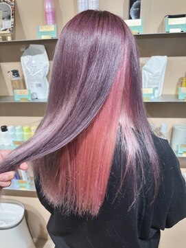 チェレ ロッソ 金剛店(Chere rosso) 10代20代インナーカラー/ピンクラベンダー