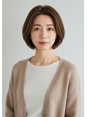 ★明るい白髪染めシンプルショート