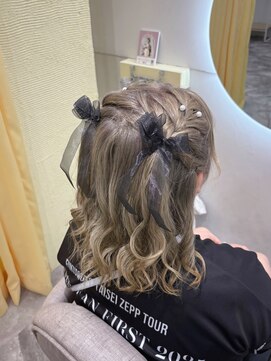 ヘア サロン クラン 東心斎橋店(hair salon clan) 編み込みハーフツイン