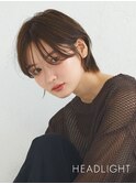 小顔ショートウルフ×レイヤーショート×ダークアッシュ