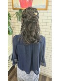 *THERIRE. 結婚式お呼ばれ×ハーフアップアレンジ*