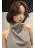 大人ボブ海外ボブフレンチボブカーテンバング重めボブ表参道30代