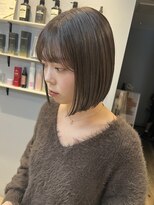 ベルベットヘア 千早店(Velvet hair)&nbsp;髪質改善カラー×アッシュベージュ×ミニボブ【みつ】