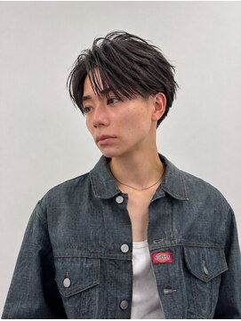ヒップスリンク(Hip's Lnk) メンズカット大人毛流れセンターパートニュアンスパーマ20代