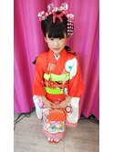 七五三 ヘアセット 日本髪 崩れない 7歳 茨城 水戸 大工町