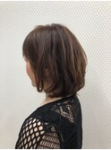 30代40代50代/大人かわいい/小顔/ひし形ミディアムボブ/暖色系