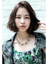 マノン バイ エイチ(MANON by H)&nbsp;《MANON》大人ボブセンターパート×パープルブラウン