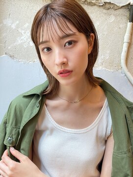 ディーエックス ウエスト(Dxxxx WEST) ナチュラル外ハネヘア　ボブ/ショート/カット/イルミナカラー