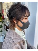 ウルフカット×すそカラー