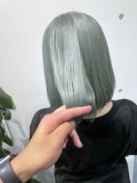 オーク ガーデン 中目黒(OAK garden) 艶髪 グリーン　韓国 ケアブリーチ　【OAK中目黒】