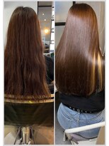 アメイズトーキョー 札幌大通(Amaz! tokyo)&nbsp;くびれレイヤーエモージュ薄めバングアッシュベージュ  縮毛矯正