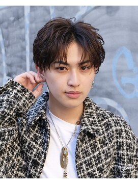 ビカムメンズヘアー 栄店(become men's hair) フェザーショートフェザーパーマニュアンスパーマダウンパーマ