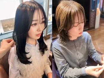 グレイス ヘアドレッシング(grace hair dressing)の写真/1人ひとりの骨格や雰囲気に合わせて、魅力を引き出す前髪や顔周りのカットをご提案！小顔見せも◎