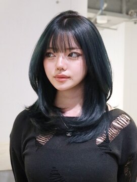 ロングくびれヘアおくれ毛前髪カット美髪_ba549101