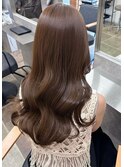 髪質改善カラー　艶カラー　ブラウンカラー　ミディアム