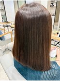 メテオカラーで艶のあるボブ/30代/40代/50代