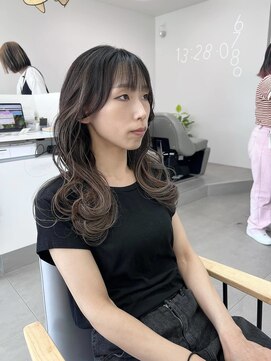 トランク ヘアー デザイン(tranq hair design) 大人可愛いハイライトグレージュ韓国風レイヤー