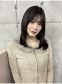 ハイトーンからのトーンダウン透明感暗めカラー