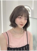 ボブ／レイヤーカット／グレージュカラー／表参道