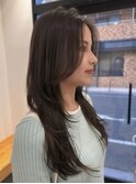 くびれヘア縮毛矯正アプリコットオレンジ夏ハイライト《用賀》