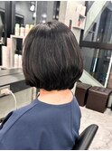 肩上ボブ大人可愛いボブひし形ボブアッシュベージュ